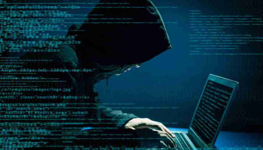 Hacker attacking internet