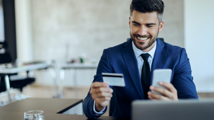Business professionals opening a corporate bank account in Cyprus.